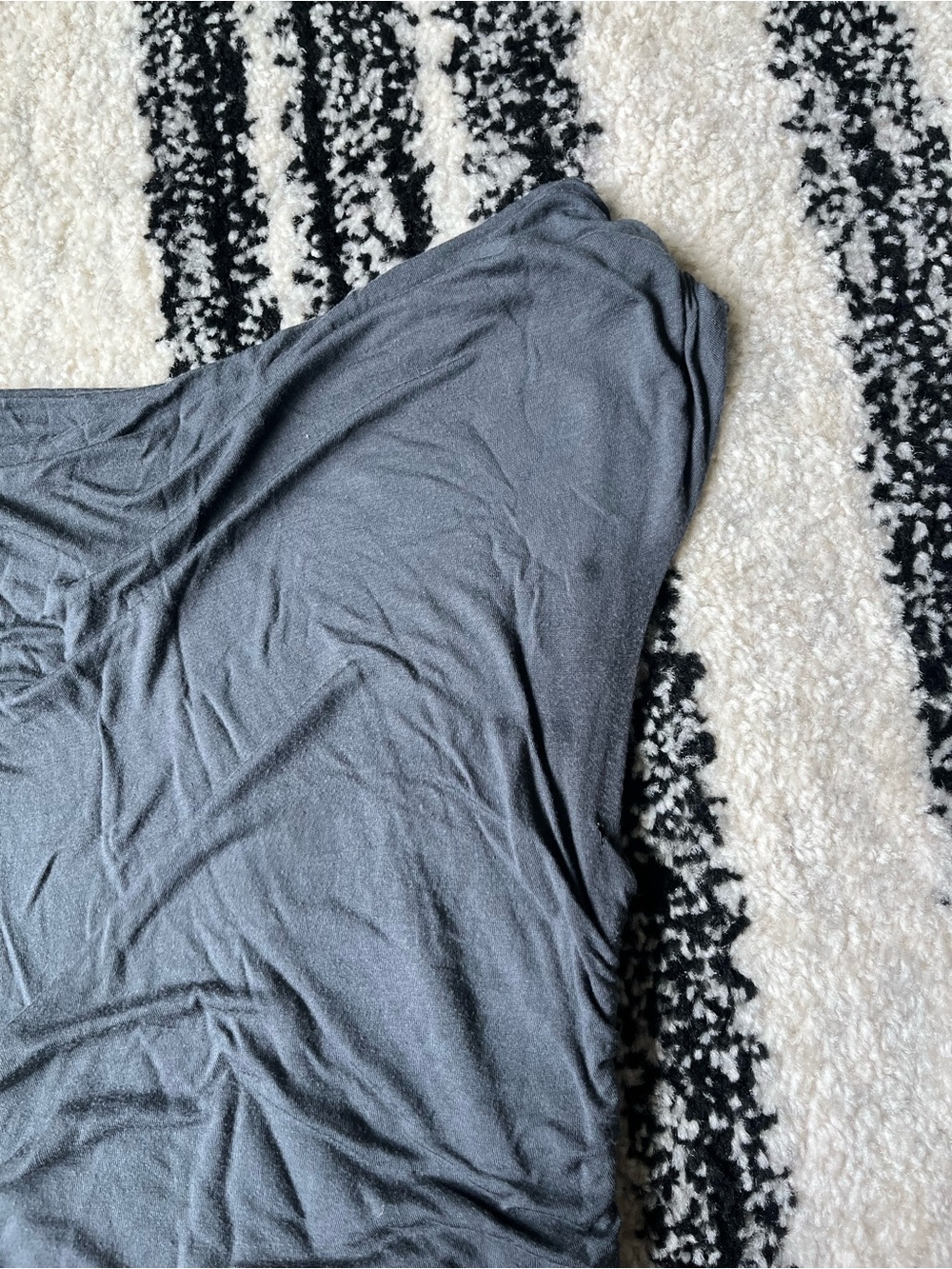 H&M Grey boatneck line ruched top - Picture 4 of 6